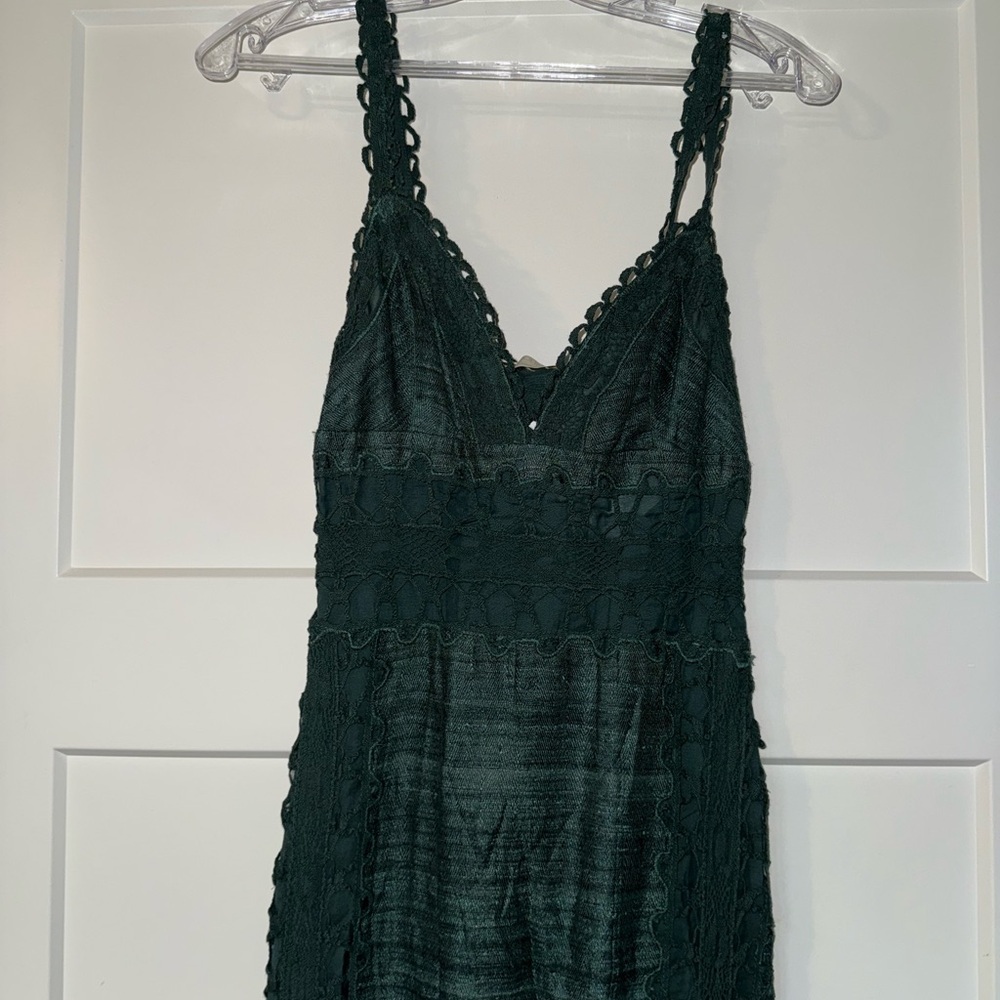 Ulla Johnson Shivani Crochet Midi Dress Size 0 | Khadi Cotton Silk | Boho Lace - Picture 8 of 9